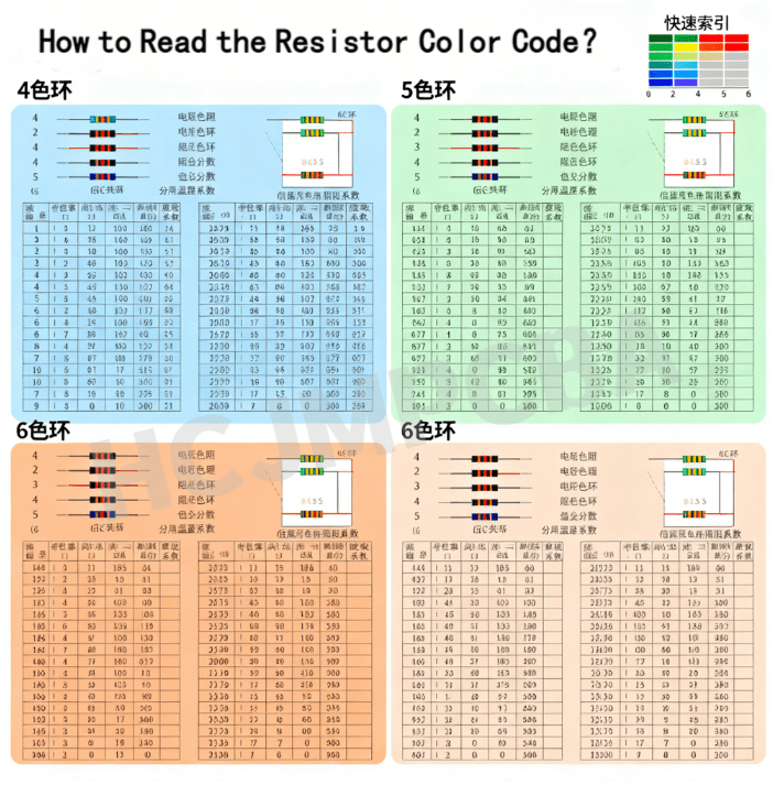 How to read the 1.2k resistor color code